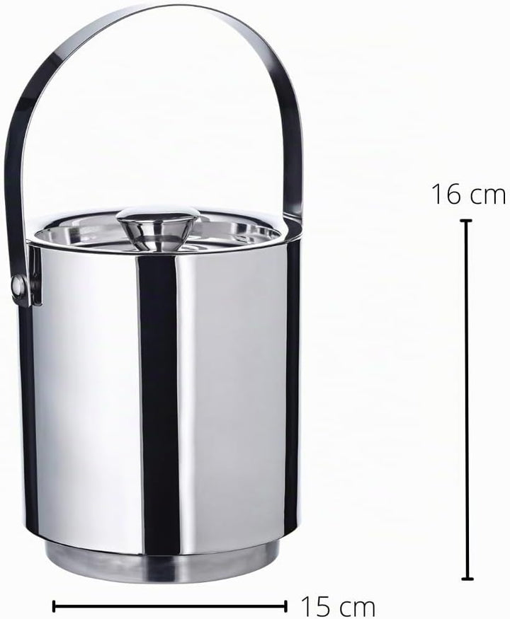 EDZARD Eiseimer Seattle (3,2 Liter, Höhe 16 cm) Eiswürfelbehälter mit Deckel und Einsatz, Eisbehälte