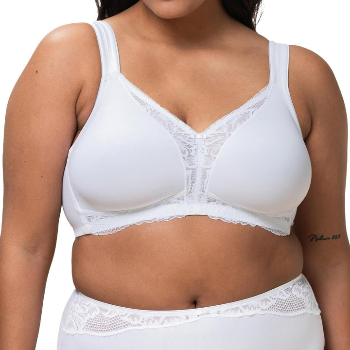 Triumph Damen Modern Lace+Cotton N BH 75C Weiss, 75C Weiss