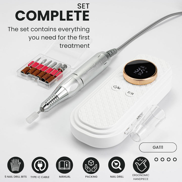 Nagelfräser Kabellos | Maniküre Pediküre Set Kabellos | Nail Drill 50W | Elektrische Nagelfeile | Na