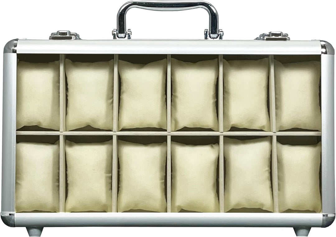 MR Maestro Relojero - Robuste Aluminium Uhrenbox | Platz für 24 Uhren und Schmuck | Ideal für Herren
