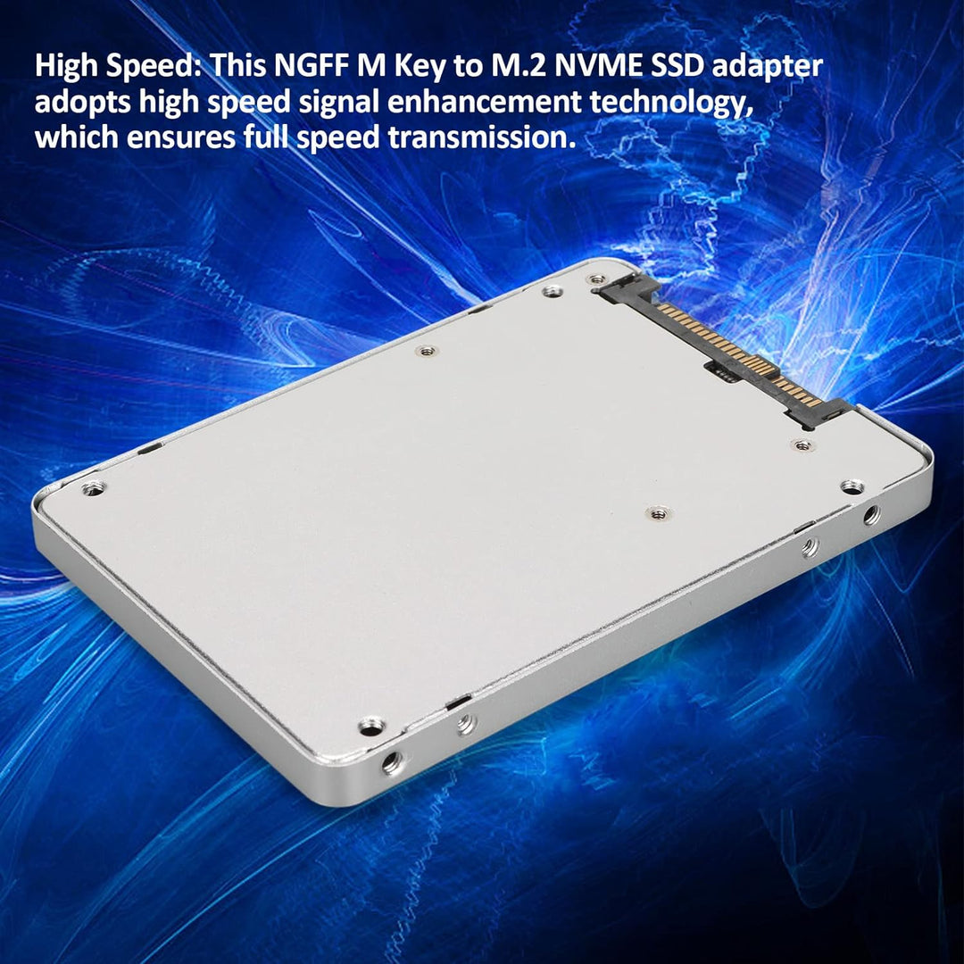 PUSOKEI NGFF M Key zu M.2 NVME SSD-Gehäuse, Tragbarer Gehäuseadapter Externes Festplattengehäuse PCI