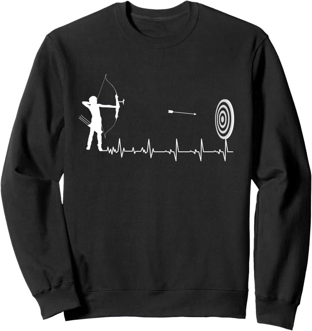 Bogenschütze Herzschlag Bogenschiessen Puls Sweatshirt