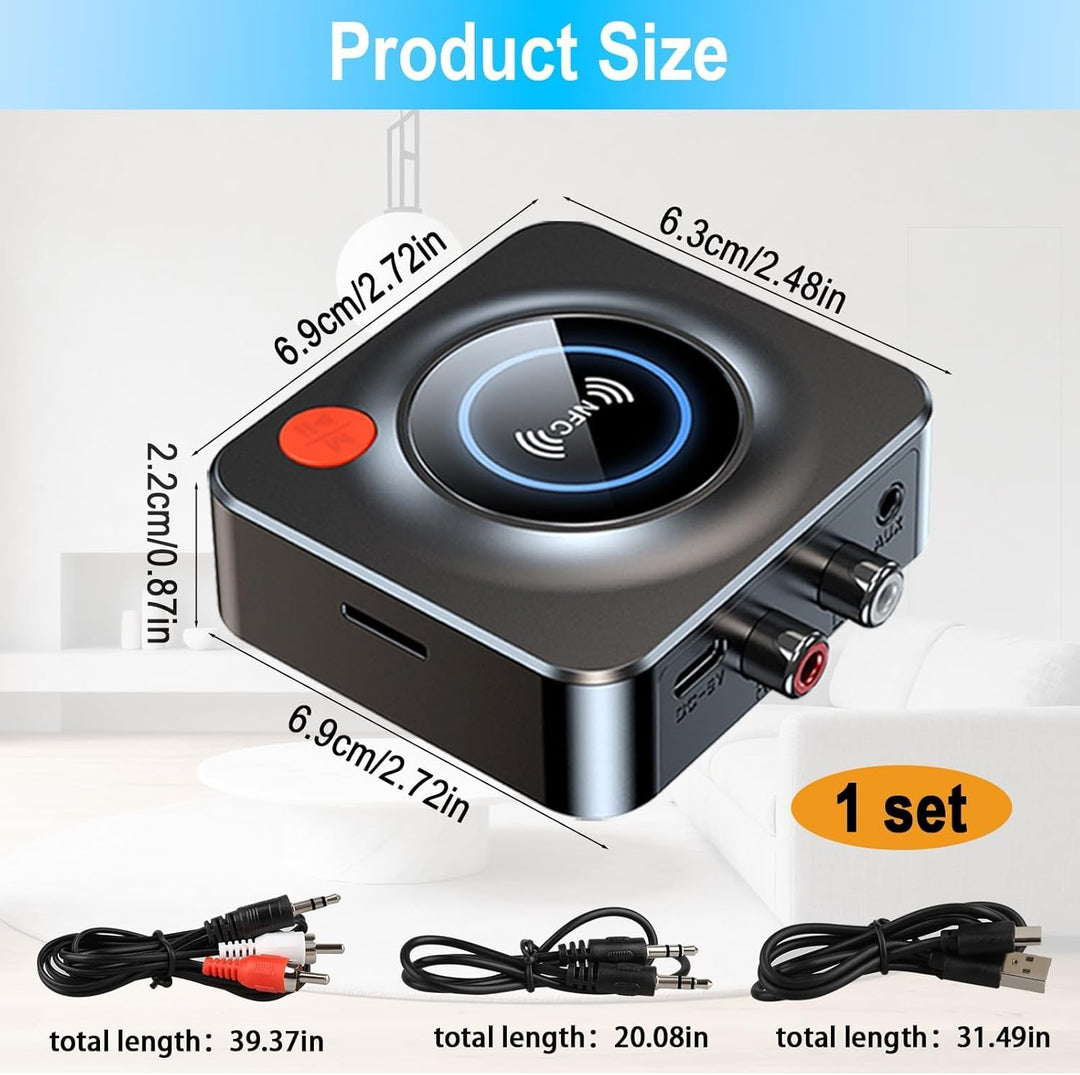 Bluetooth 5.1 Audio Empfänger für Stereoanlage, Bluetooth HiFi-Empfänger, Audio-Adapter,Audioadapter