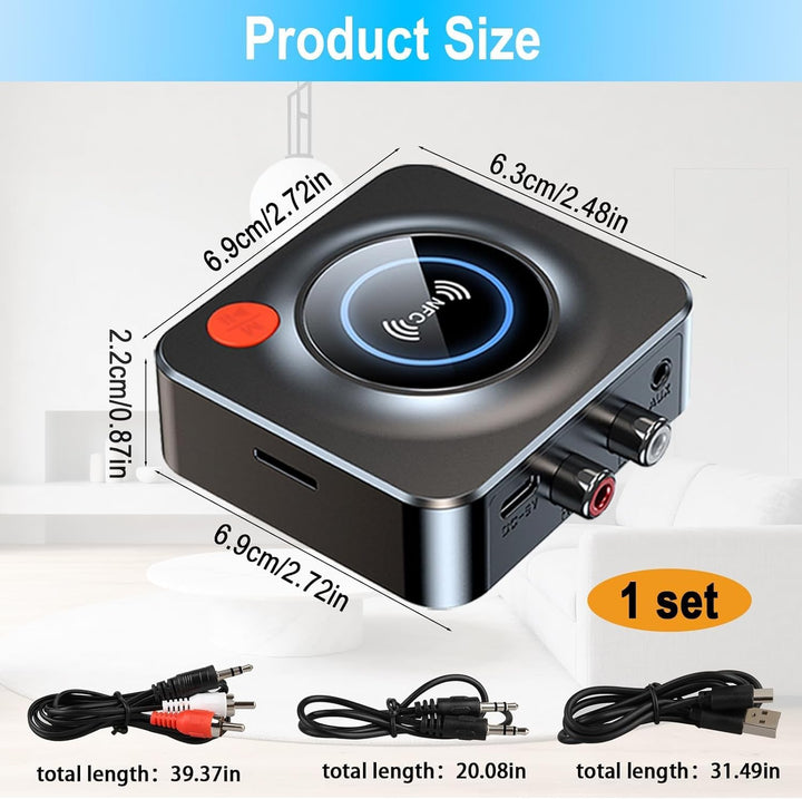 Bluetooth 5.1 Audio Empfänger für Stereoanlage, Bluetooth HiFi-Empfänger, Audio-Adapter,Audioadapter