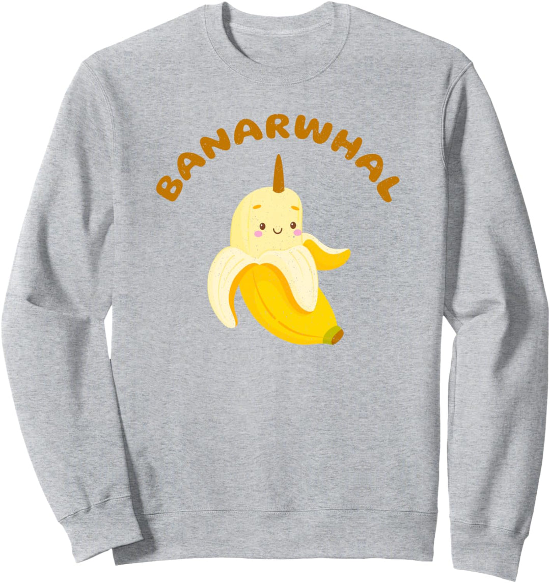 Lustiger Narwal Bananen Einhorn des Meeres Verzaubertes Tier Sweatshirt
