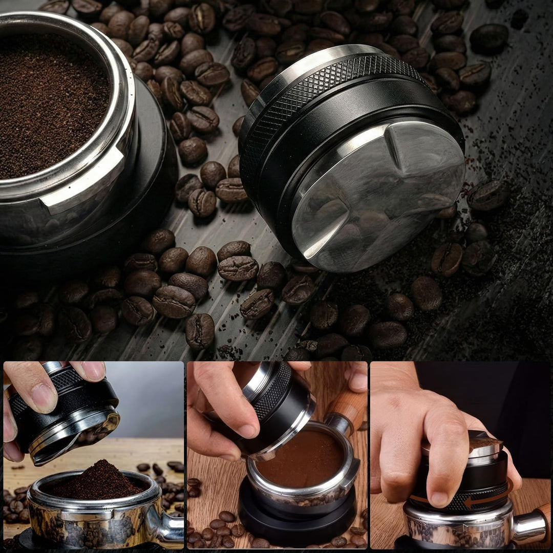 Siebträger Zubehör, 51mm Barista Zubehör, WDT Tool, 51mm Tamper Set & Kaffeeverteiler Mit Leveler, D