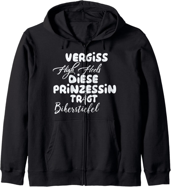 Vergiss High Heels diese Prinzessin trägt Bikerstiefel Kapuzenjacke