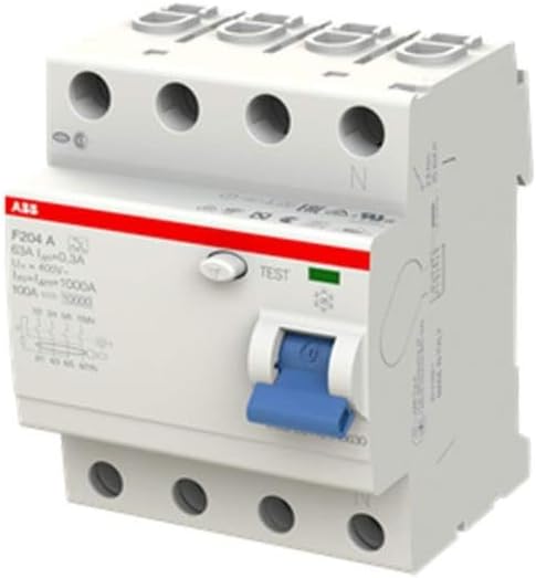 ABB F200 RCCB, 4-polig, 63A, 300mA Typ A 230V ac Single, Single