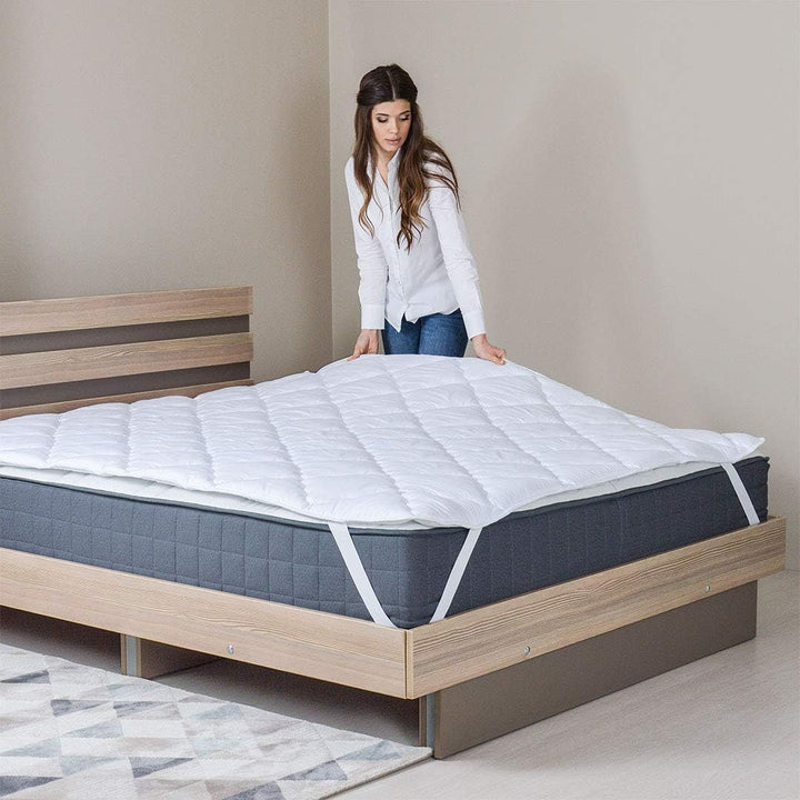 sei Design Matratzenschoner 160x200 atmungsaktiv - Luxuriöse Matratzenschutz Auflage - Extra Soft &