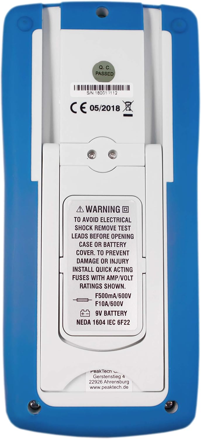 PeakTech Digitalmultimeter, 3 1/2 stellig Extra grosser LCD-Bildschirm - 2.000 Counts Single, Extra