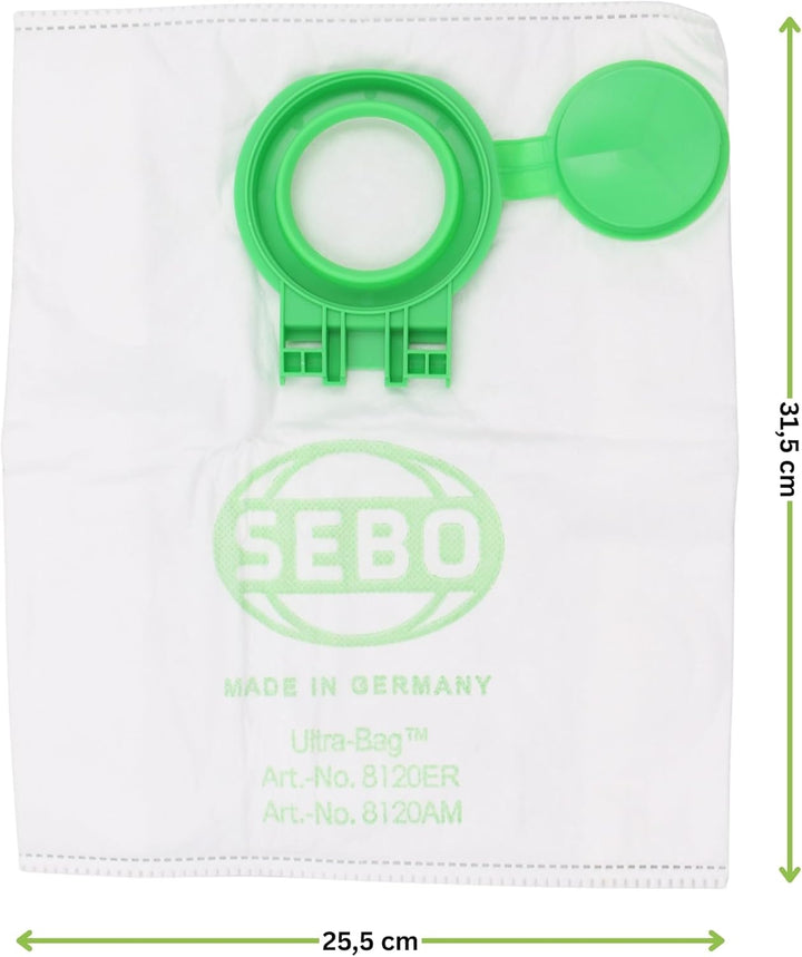 Staubsaugerladen.de - Original Sebo Filterbox D 8120ER – 8 Ultra-Bag Filtertüten, Staubsaugerbeutel