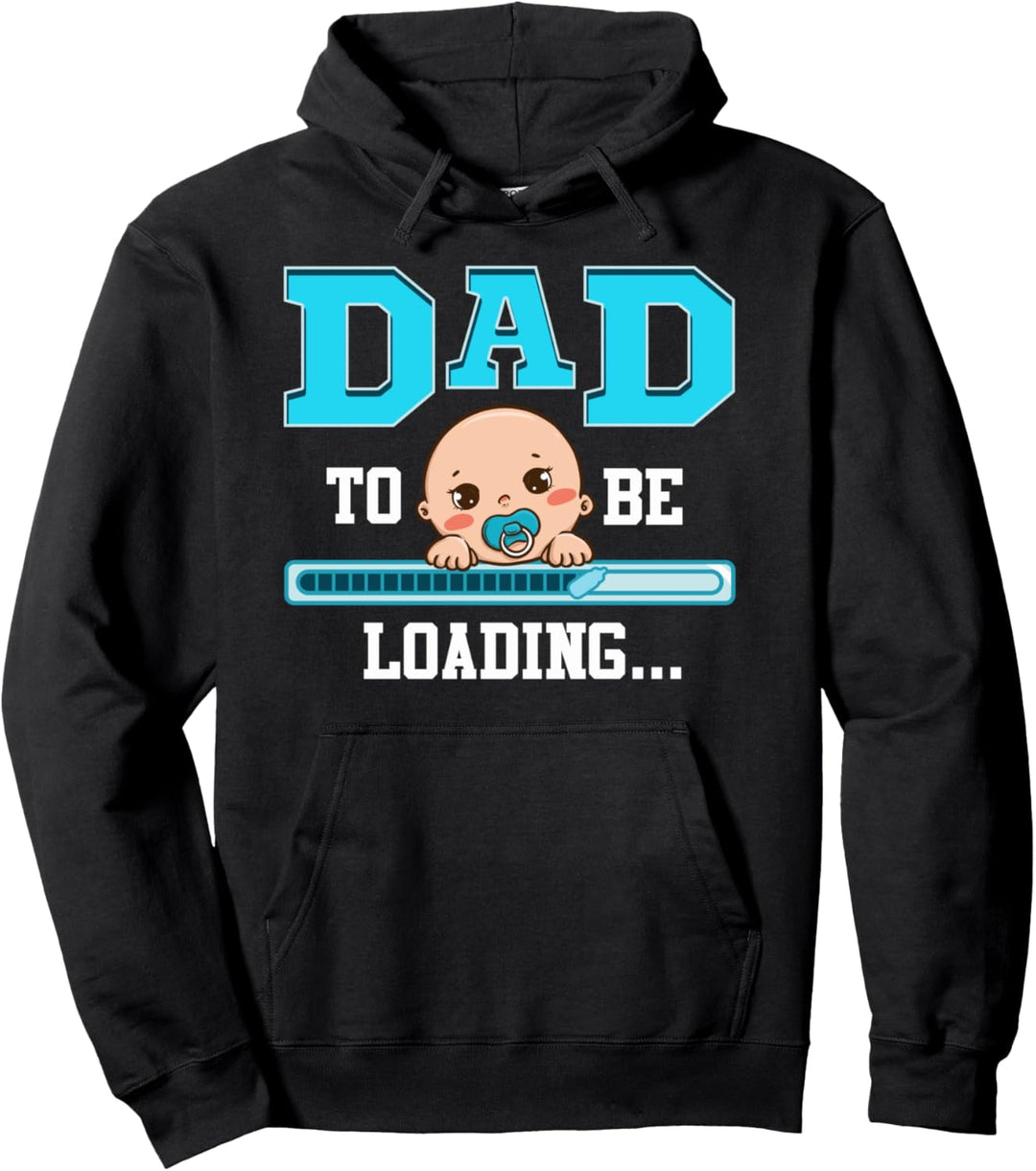 Cute Dad To Be Loading New Father Newborn Baby Announcement Pullover Hoodie