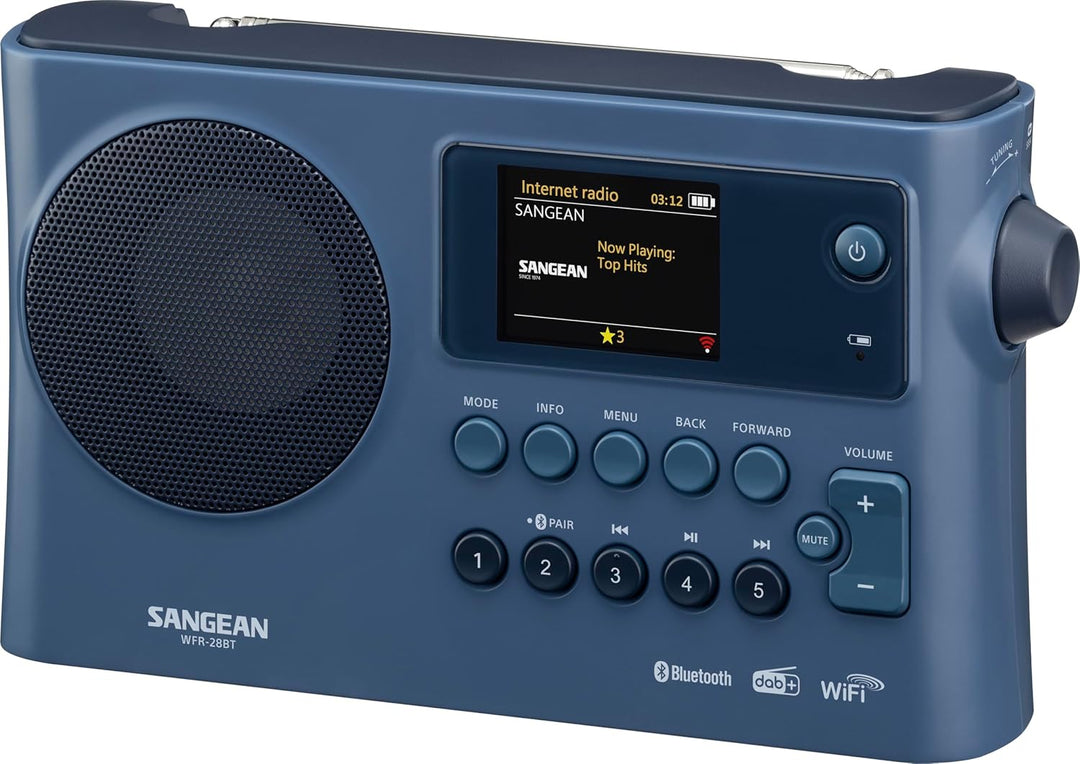 Sangean WFR-28 BT Dark Blue Internetradio mit Dab+ - WLAN - USB - DRM - Bluetooth