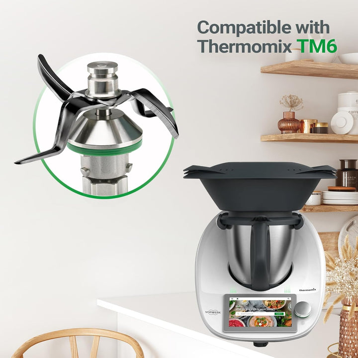 Titanstreichklinge Messer für Vorwerk Thermomix TM6 Küchenmaschine zubehör Titan TM6, Titan TM6