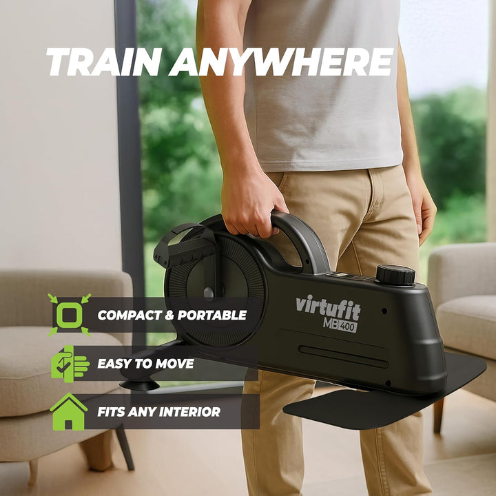 VirtuFit MB400 Pedaltrainer – Magnetischer Bewegungstrainer für Arme & Beine – 8 Widerstandsstufen –