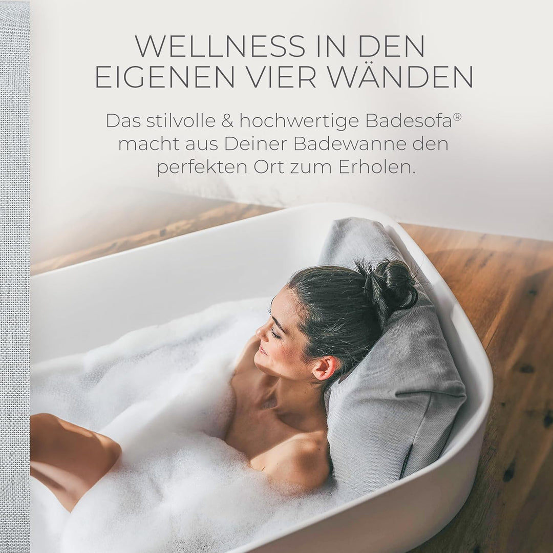 BADESOFA® Badewannen-Kissen S | Premium-Qualität | Bequemes Wannen-Kissen | Schnelltrocknend | Made