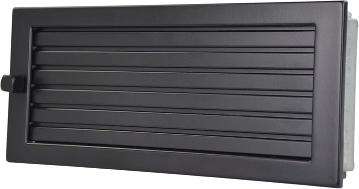Lüftungsgitter Weiss Schwarz Warmluftgitter Kamin Ofen Gitter Regulierbar 45 x 23 cm Schwarz, 45 x 2