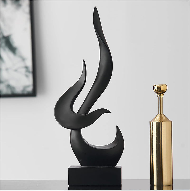 Moderne Deko Skulptur Kunst Schwarze Flamme Deko Statue, Wohnzimmer Schlafzimmer Dekoration Skulptur