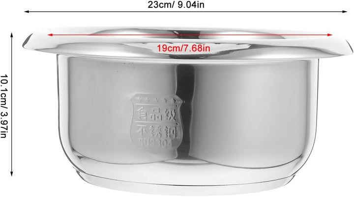 Amosfun Edelstahl Innentopf FüR Reiskocher 1 Liter Ersatz Topf Universell Passend FüR Reis Dampfgare