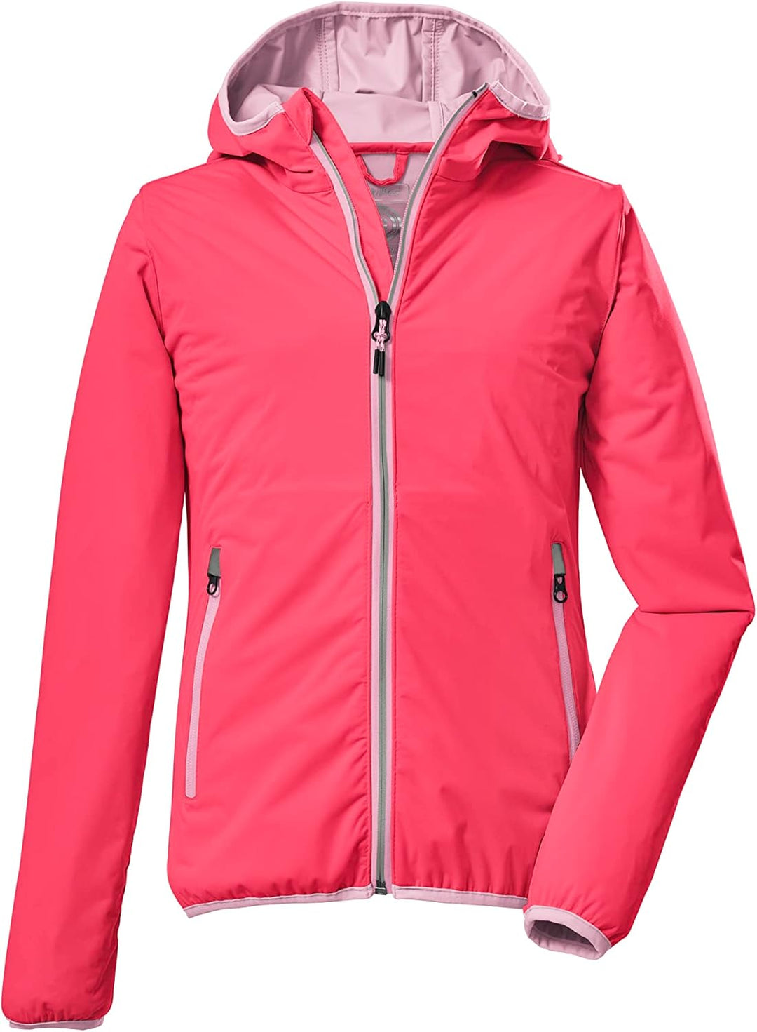 Killtec Mädchen Kos 229 Grls Jckt 2-Lagen-Funktionsjacke/Outdoorjacke mit Kapuze, packbar 152 Rosa,