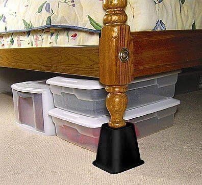 Design61 Möbelerhöher Betterhöhung Möbelerhöhung Tischerhöher Elefantenfuss Bed Riser Höhe ca. 15cm