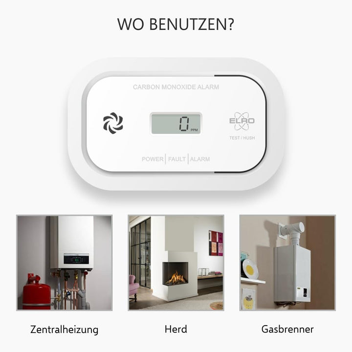 ELRO FC5003 Kohlenmonoxidmelder - 10-Jahres-Sensor - mit Display