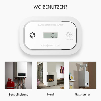 ELRO FC5003 Kohlenmonoxidmelder - 10-Jahres-Sensor - mit Display