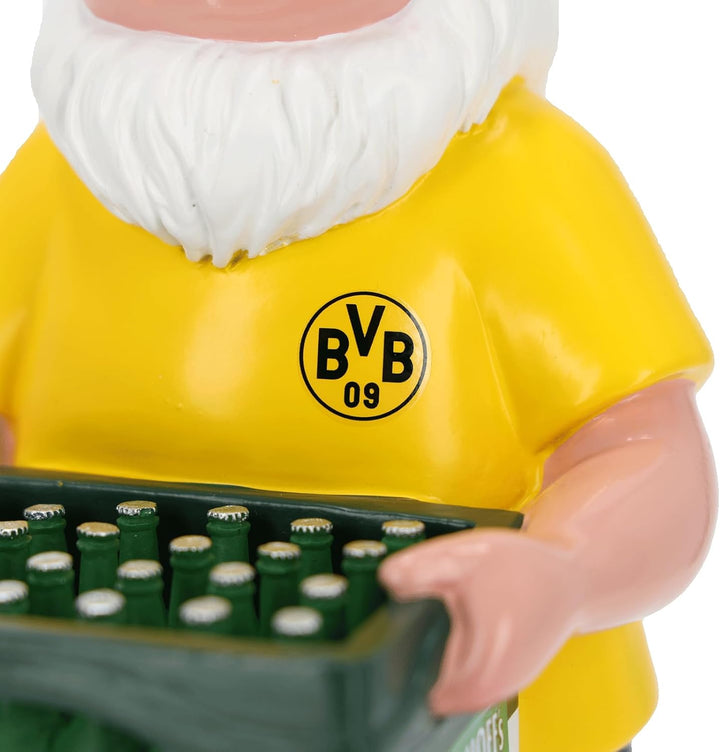 Borussia Dortmund Unisex – Erwachsene BVB Gartenzwerg Bierkasten Edition Kulturbeutel, Schwarz Mit N
