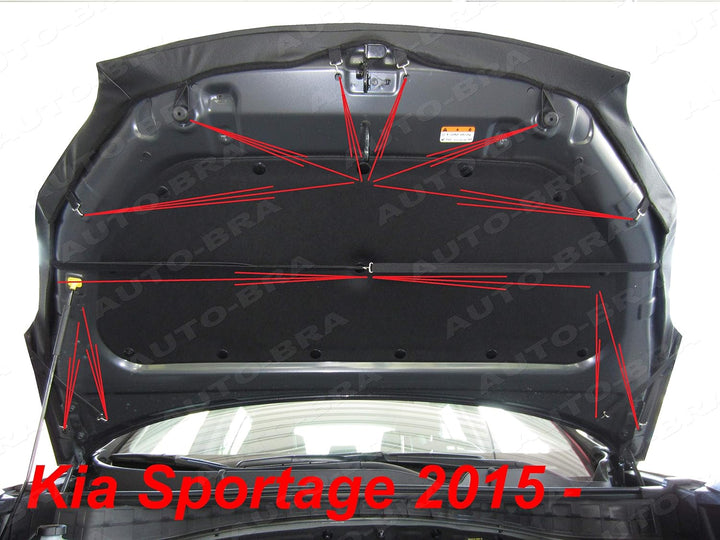 AB3-00136 Carbon Optik AUTO BRA kompatibel mit KIA Sportage Bj. ab 2015 Haubenbra Steinschlagschutz