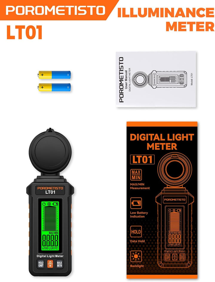 LT01 Digitales Luxmeter 0,1-200.000 LUX