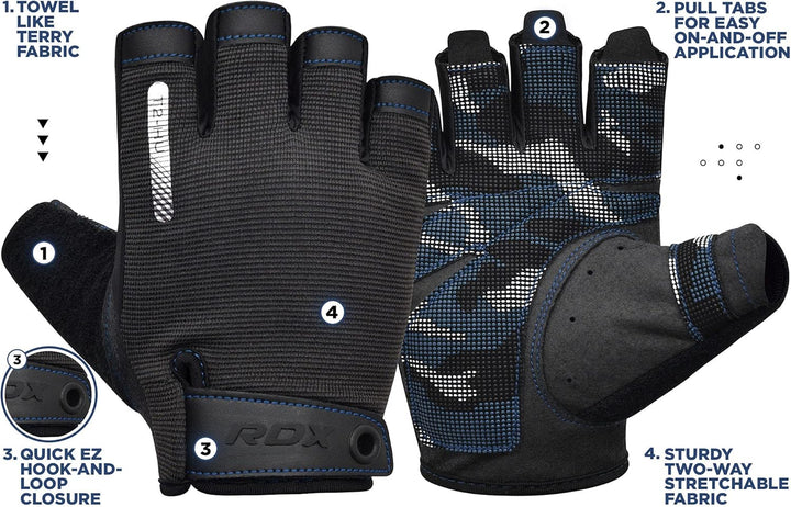 RDX Gewichtheberhandschuhe, zusätzliche Dehnbare Lange Handgelenkstütze, voller Handflächengriff, Mä