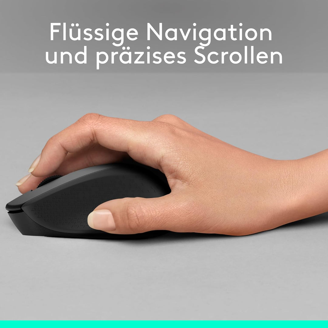 Logitech M330 SILENT PLUS Kabellose Maus, 2,4 GHz mit USB-Nano-Empfänger, 1000 DPI Optical Tracking,
