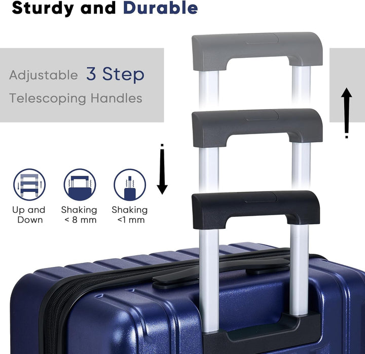 SHOWKOO Koffer Gross 75cm Hartschale Leicht Reisekoffer Polycarbonat Erweiterbar Haltbar Trolley Han