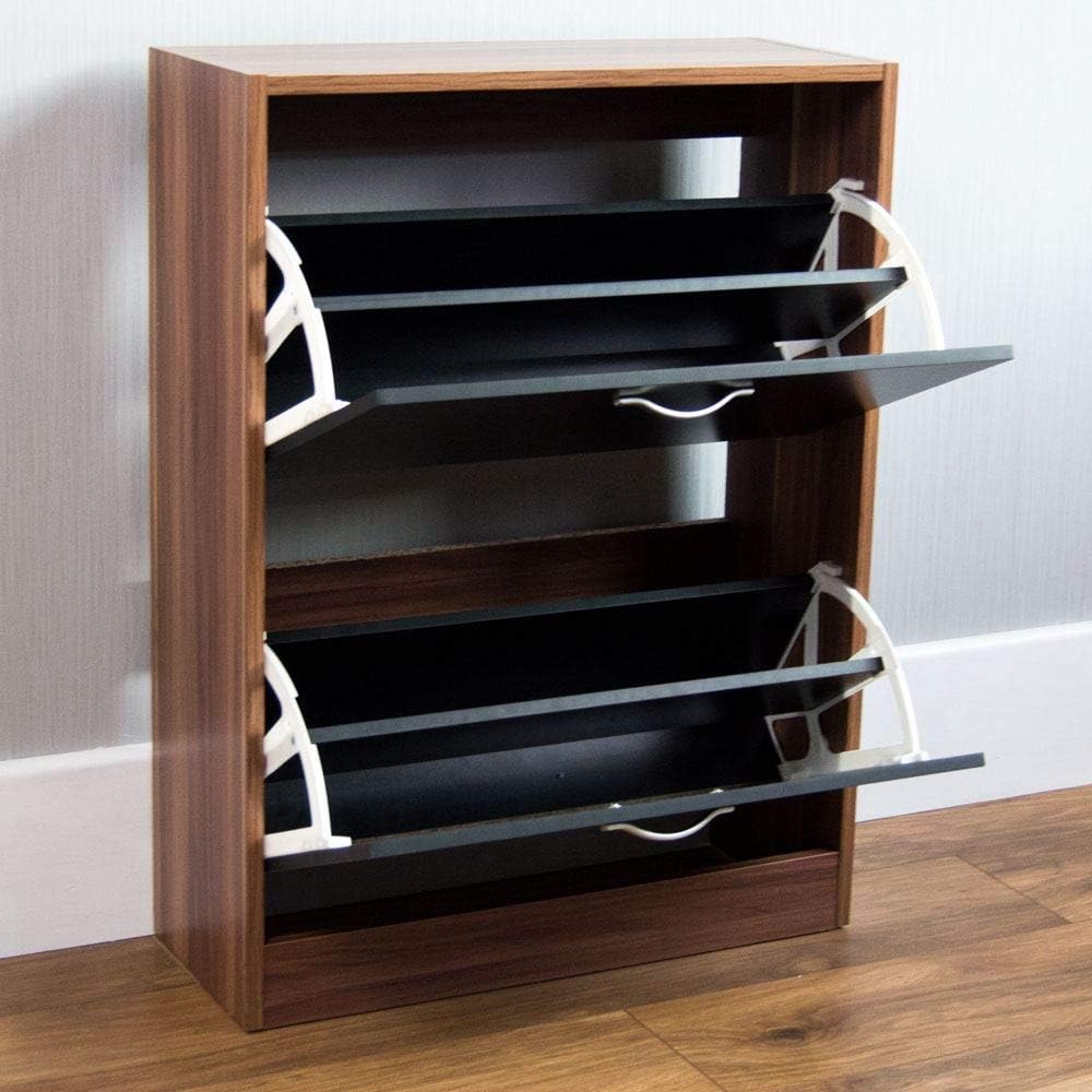 Vida Designs Schuhschrank mit 2 Schubladen, Schrank, Schuhaufbewahrung, Organizer, herunterziehbares