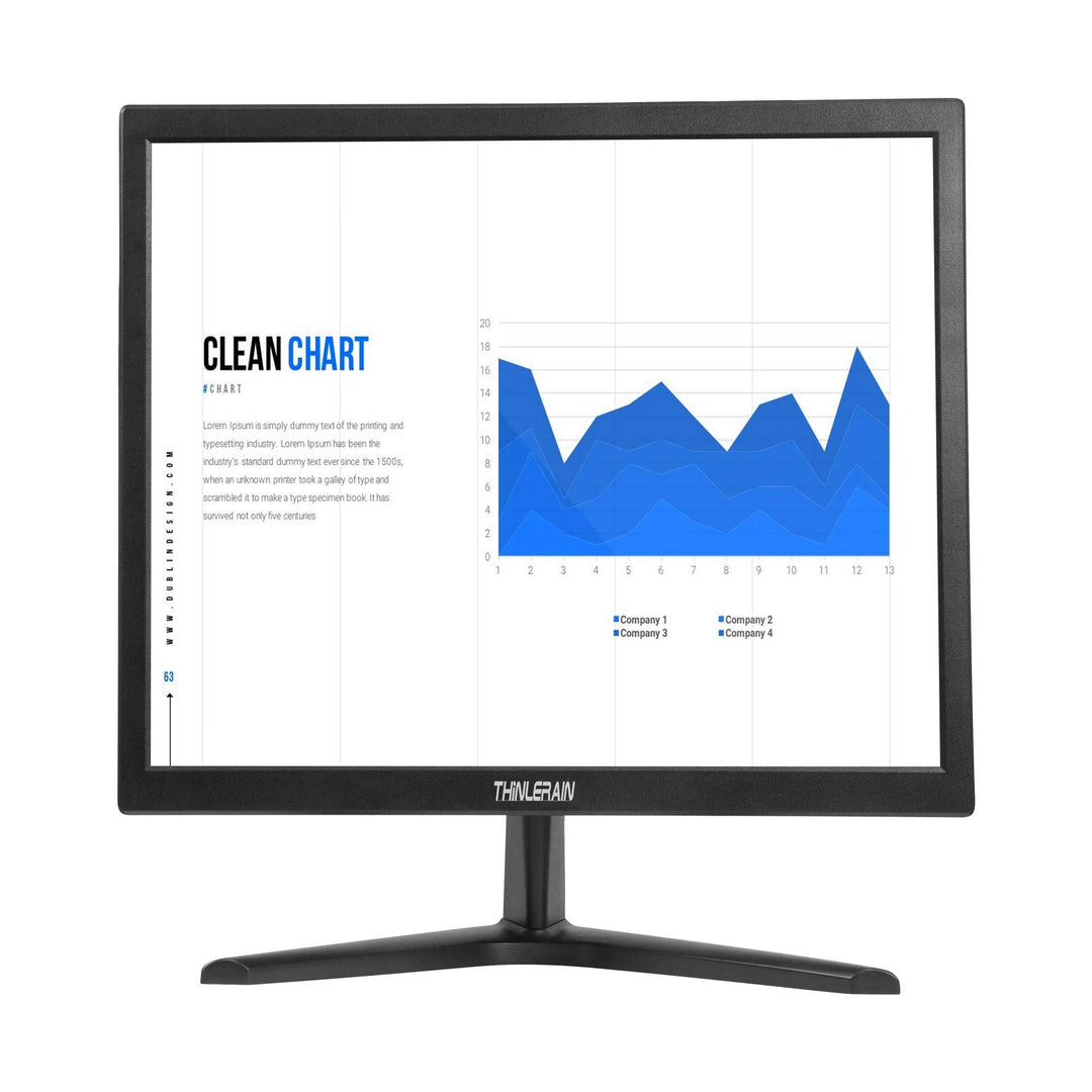 Thinlerain 17 Zoll PC Monitor 1280 x 1024 LED Screen 4:3 (60Hz, 5ms Response Time, Built-in Speaker)