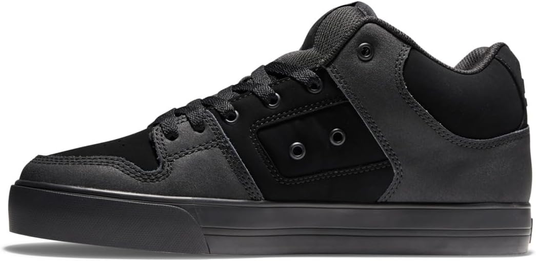 DC Shoes Herren PureSneaker 44.5 EU Black Black Gum, 44.5 EU Black Black Gum