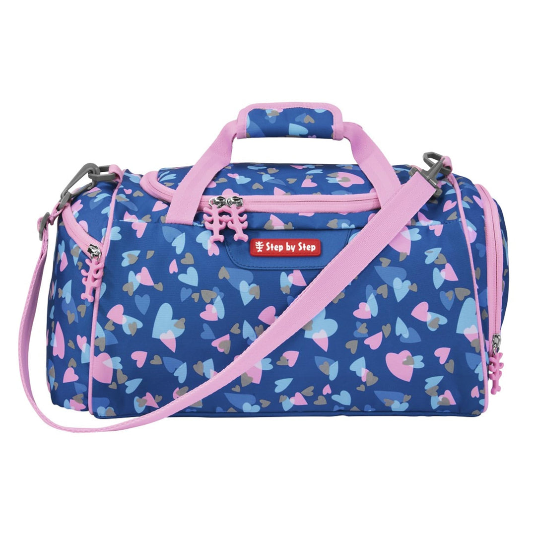 Step by Step Sporttasche „Seashell Pearl“, blau-rosa, mit Nasswäschefach, Abnehmbarer Tragegurt, Ver