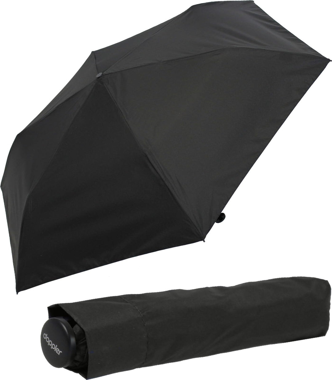 Doppler zero,99 extrem leichter Mini Damen Taschenschirm Simply Black, Simply Black