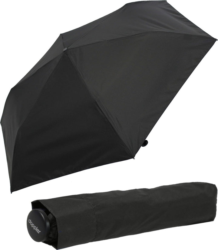 Doppler zero,99 extrem leichter Mini Damen Taschenschirm Simply Black, Simply Black