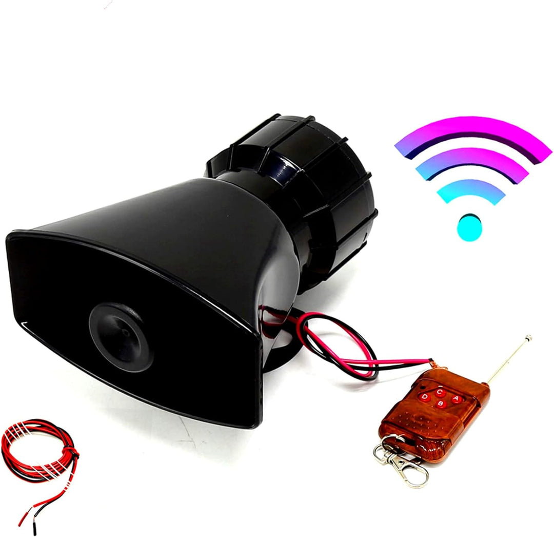 YIYIDA Auto Fernbedienung Hupe Auto Hupe 12V 80W Sirene Horn Sirene Horn Radio Horn Notlautsprecher