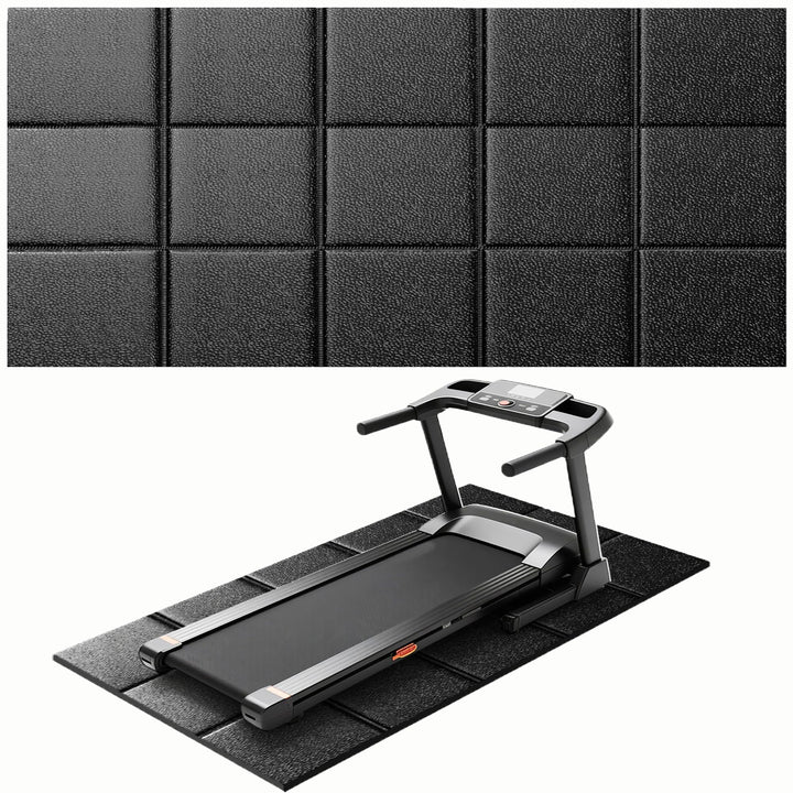 THAILE Bodenschutzmatte für Laufband & Fitnessgeräte 200x100 cm rutschfeste Antivibrationsmatte mit