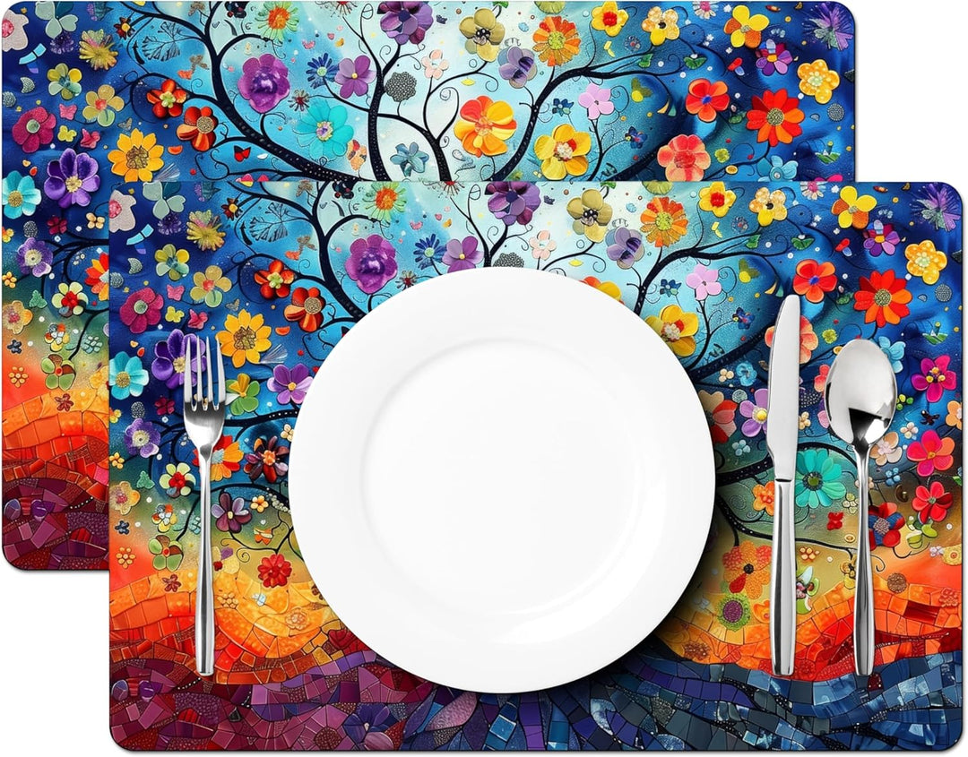 KitchenYeah© Platzsets Abwaschbar 6-Teilig 45x30 cm Tischsets Platzdeckchen Platzset Unterlage Tisch