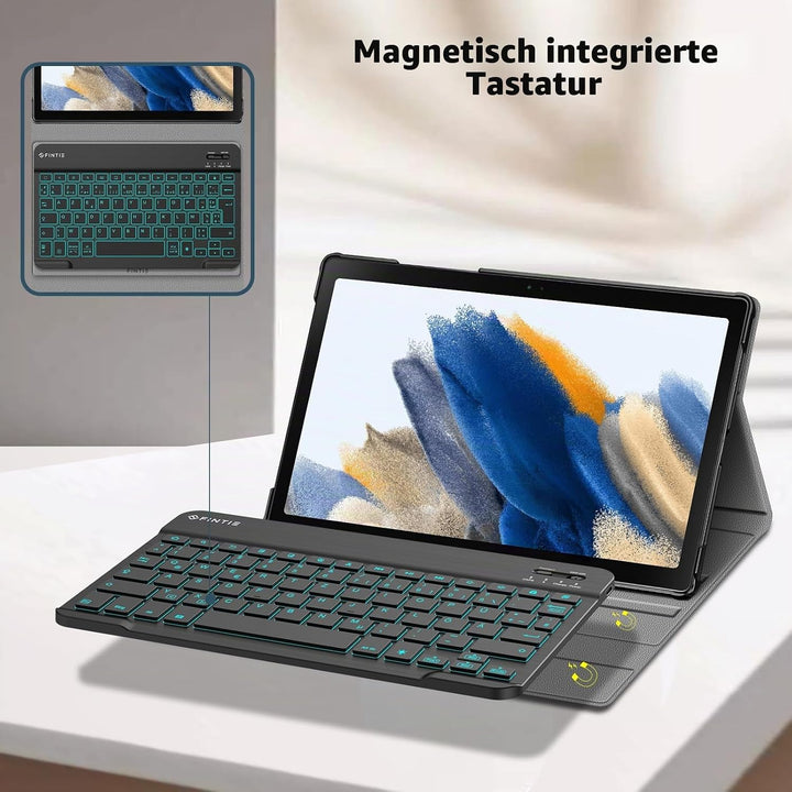 FINTIE Beleuchtete Tastatur Hülle für Samsung Galaxy Tab A8 10.5 Zoll 2022/2021 SM-X200/X205/X207 -