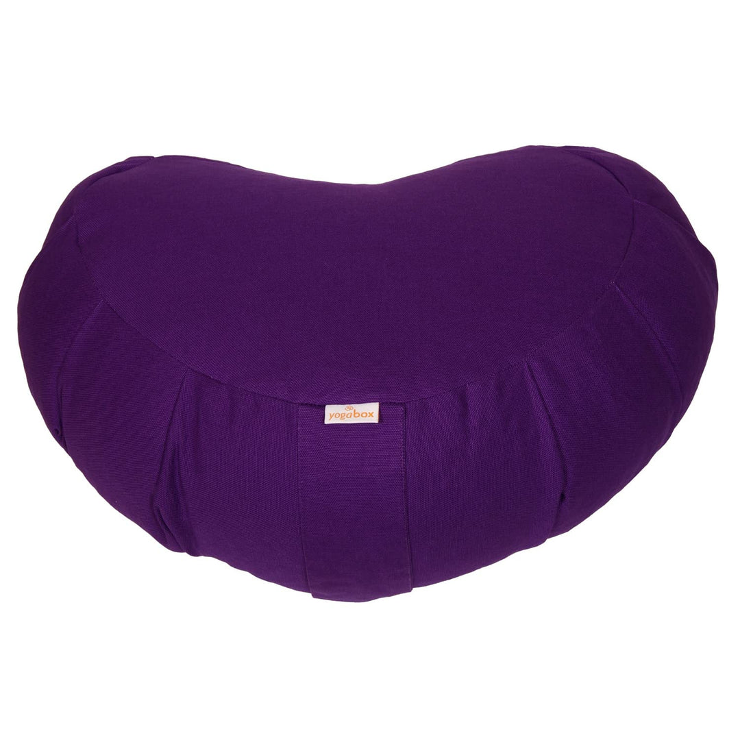 Yogabox Meditationskissen Zafu Zen Halbmond Basic mit Zip Violett, Violett