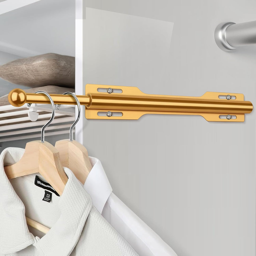 FIRJOY Valet Rod for Closet Pull Out (Gold), Gold