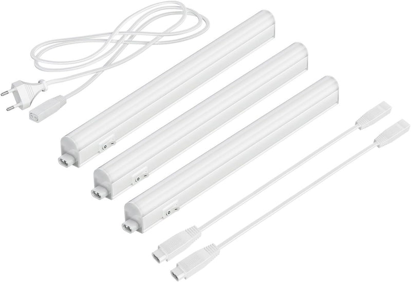 parlat LED Unterbau-Leuchten Rigel, je 31,3cm, 40cm Kabel, je 397lm, warm-weiss, 3er Set