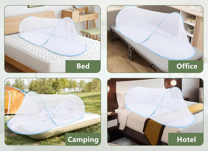 Gugxiom Foldable Net, Moskitonetz Up for Single Bed, Portable Reise Moskitonetz, Net für Bedroom, Ou