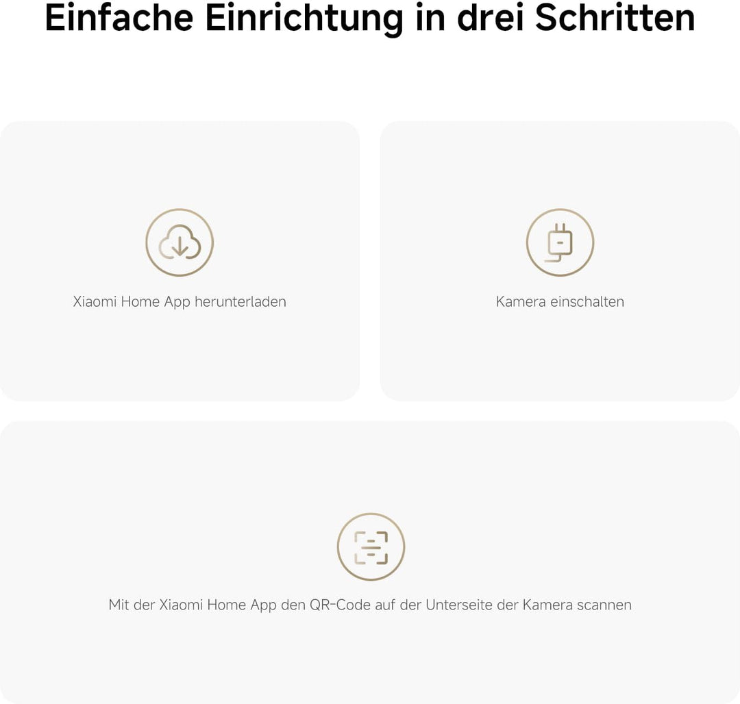 XIAOMI C302 Überwachungskamera Innen 2K, 360 Grad Kamera Überwachung Innen, KI-Erkennung, Physische