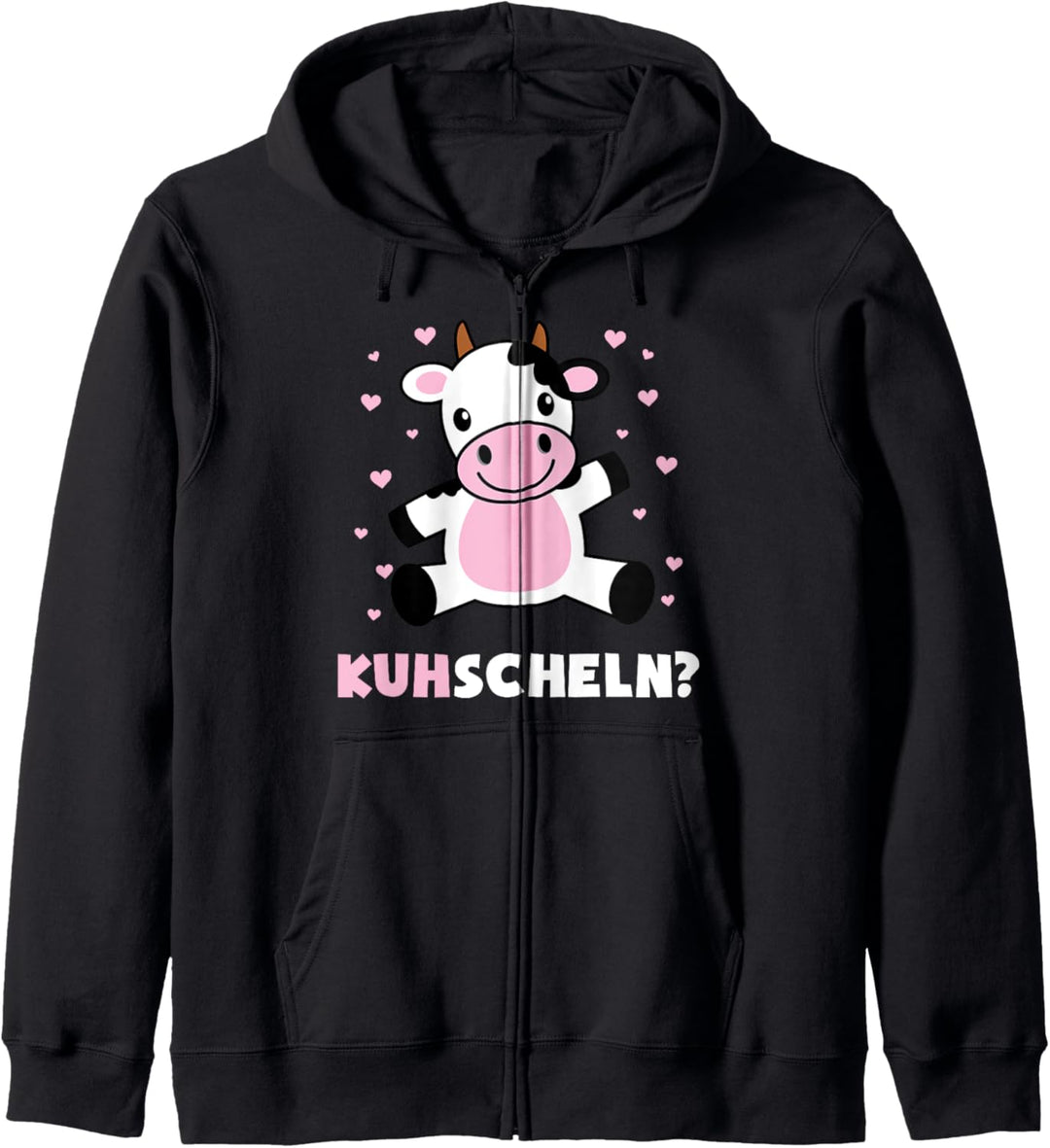 Kuhscheln Süsser Kuh Kuschel Spruch Pärchen Bauer Kapuzenjacke