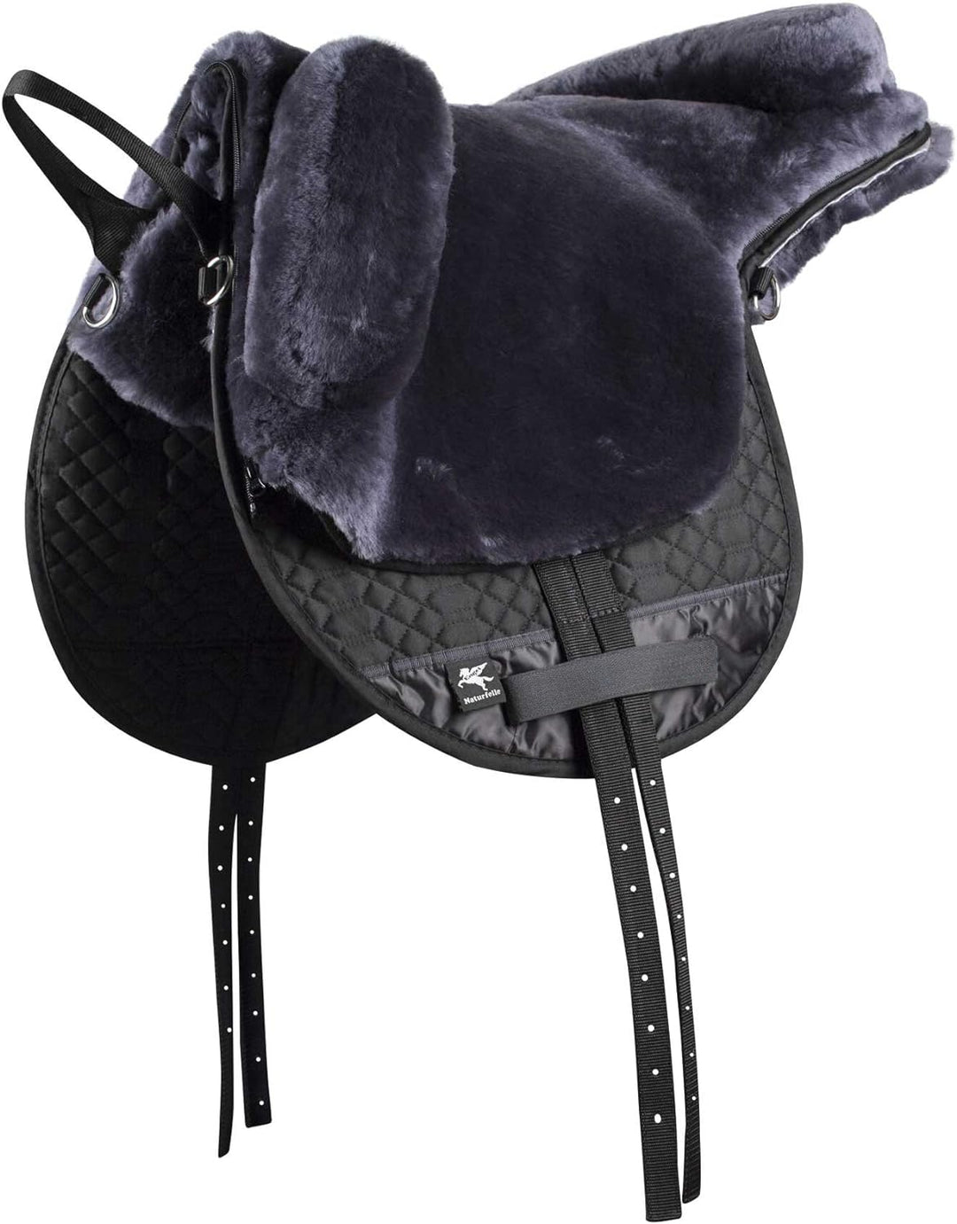 Engel Reitsport Lammfell Fellsattel R2 Englisch Lammfell anthrazit, Lammfell anthrazit